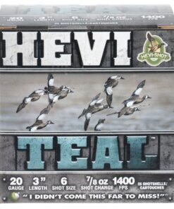 HEVISHOT HEVI-TEAL 20GA 3-INCH 7/8OZ #6 SHOT 25 ROUNDS PER BOX