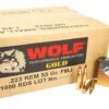 5.56x45 Ammo 55gr FMJ Wolf Gold Brass Case 1000 Round Case