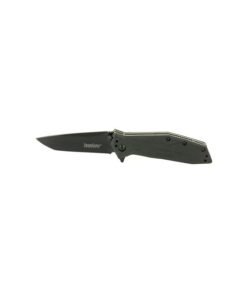 Kershaw Brawler Folding Knife - 3.25" Plain Black Tanto Blade
