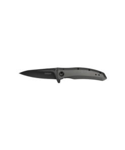 Kershaw Grid Gray Folding Knife - 3.75" Plain Black Drop Point Blade