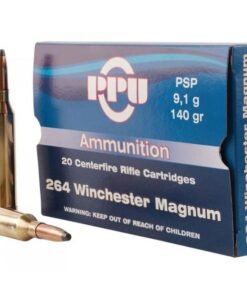 PPU PP264 Rifle Ammo 140 Grain 264 Win Mag 20 Rounds Soft Point