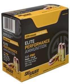 Sig Sauer Elite Ball FMJ 115 Grain Brass 9mm 200Rds