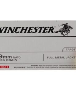 Winchester Ammunition FMJ 124 Grain Brass 9mm 50Rds