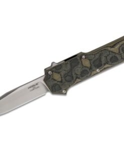Hogue Compound OTF Knife - 3.5" Plain Clip Point Blade with Ambidextrous Carry Clip