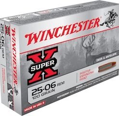 Winchester Super-X Ammunition 25-06 Remington 120 Grain Positive Expanding Point Box of 20 good sale