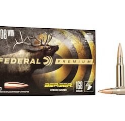 Federal Premium Ammunition 308 Winchester 168 Grain Berger Hybrid Hunter Box of 20 good sale