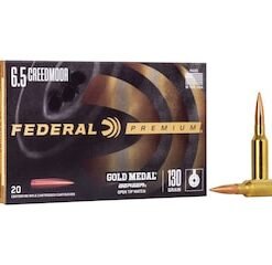 Federal Premium Gold Medal Berger Ammunition 6.5 Creedmoor 130 Grain Berger Hybrid Open Tip Match good sale