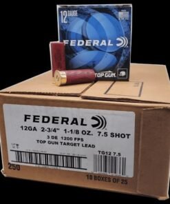 12 Gauge – Federal 2-3/4″ Top Gun #7.5 Shot – 250 Rounds